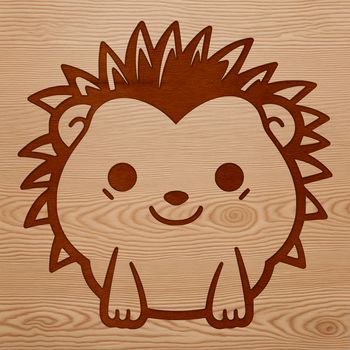 A digital illustration of a cute hedgehog in various colors.