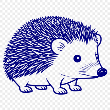 A small, spiny mammal with a rounded body and long snout.