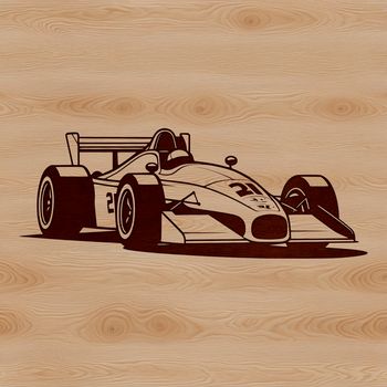 A sleek racing car designed in vector format for digital use.