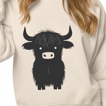 Highland Cow Illustration In SVG, PNG, PDF And DXF Formats