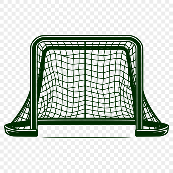 An illustration of a hockey goal featuring detailed lines and shapes, ideal for vector art designs.