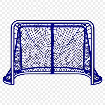 Hockey goal on a white background, ideal for vector design projects.