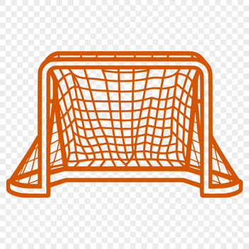 A detailed illustration of a hockey goal, ideal for vector design projects.