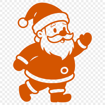 A jovial figure in red clothing with a white beard and hat, traditionally associated with Christmas celebrations.