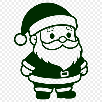 Vector illustration of Santa Claus in winter attire.