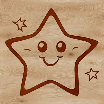 A stylized illustration of a Christmas star symbol made from vector graphics.