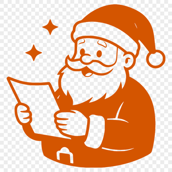 Joyful Holiday Icon A festive illustration of Santa Claus in a traditional holiday setting.