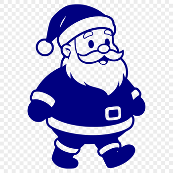 A vector graphic depiction of Santa Claus in a classic winter outfit.