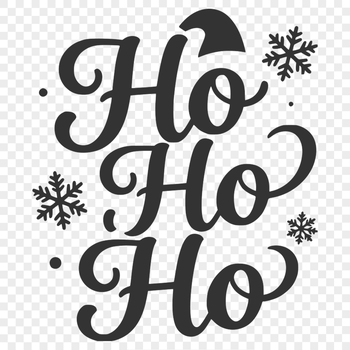 A festive Christmas quote with a playful Ho Ho Ho design.