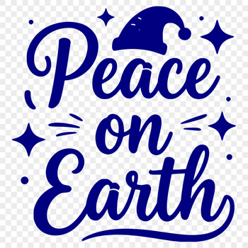 Christmas peace on earth quote vector design for cutting machine and laser engraving