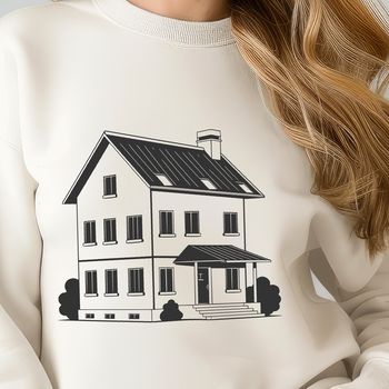 A simple vector illustration of a residential building with multiple floors and windows.