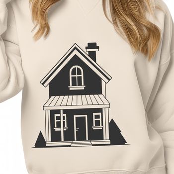 A simple house design rendered in vector format.