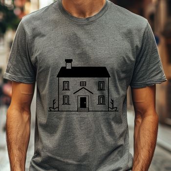 A simple house illustration created as a vector graphic design, suitable for various uses.
