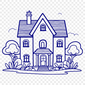 Illustrative vector design of a house, suitable for clip art and graphic templates.