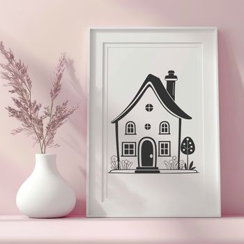 A simple illustration of a house in vector format.