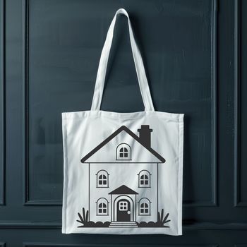 A simple residential building with a gabled roof and two windows, designed as vector art.
