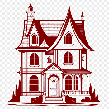 Simple house design in vector format, suitable for printing or digital use.