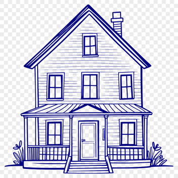 A simple house icon in vector format, ideal for graphic design and crafting projects.