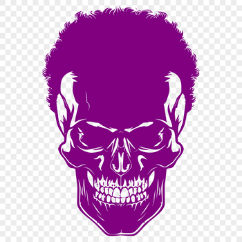 A detailed illustration of a skull, ideal for Halloween decorations or tattoo designs.