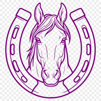 SVG vector of a horse shoe for Cricut cutting