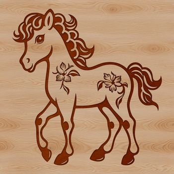 A detailed illustration of a horse's head, designed as vector art suitable for various digital applications.