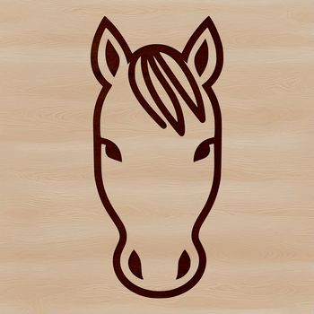 An SVG file featuring a detailed drawing of a horse.