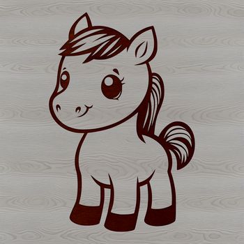 A detailed illustration of a horse in various poses and styles suitable for graphic design and digital art projects.