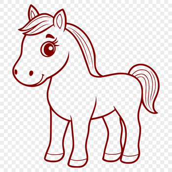 A simple horse design available as a high-quality SVG file.