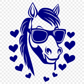 Free Horse Wearing Sunglasses PNG - Free Download