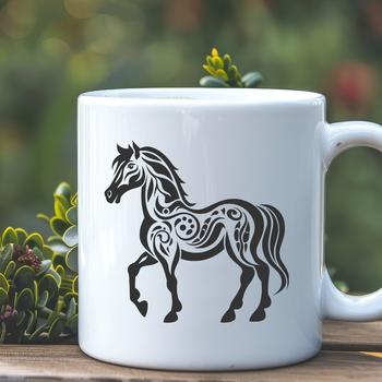 A high-quality SVG illustration of a horse's full body in vector format.