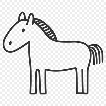 High-resolution clip art image of a horse designed for digital use.