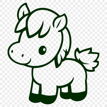 A detailed, high-resolution vector design of a horse suitable for various crafting projects.