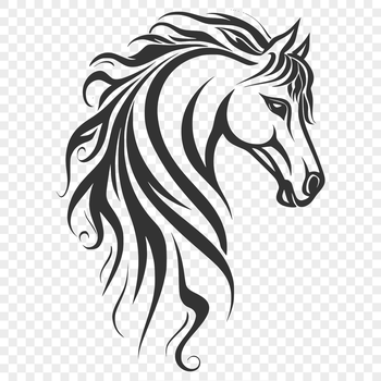An illustration of a horse designed as a scalable graphic file.