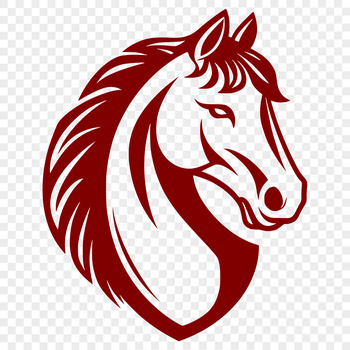 An SVG vector design featuring a horse silhouette.