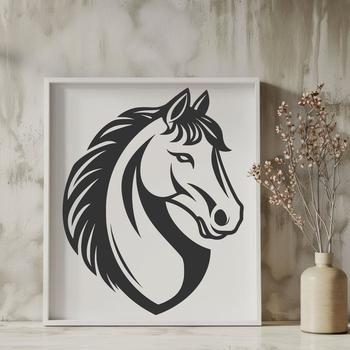 A stylized vector illustration of a horse in various poses.