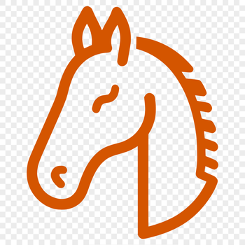 A stylized illustration of a horse in vector format.