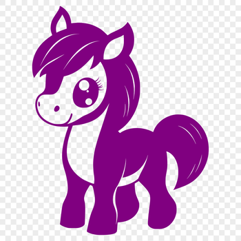 Illustrated horse design suitable for digital cutting machines like Cricut or laser cutters.