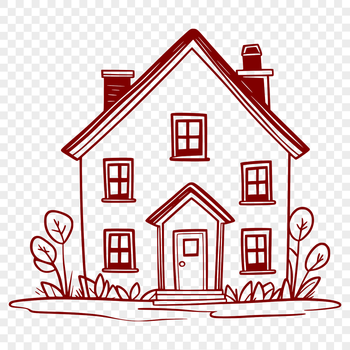 Simple vector house design suitable for digital cutting machines and laser cutters.
