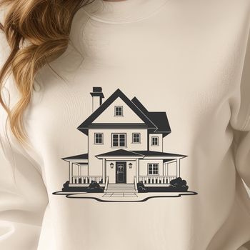 A simple 2D house illustration in vector format.