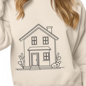 A simple house illustration created in vector format for various design purposes.