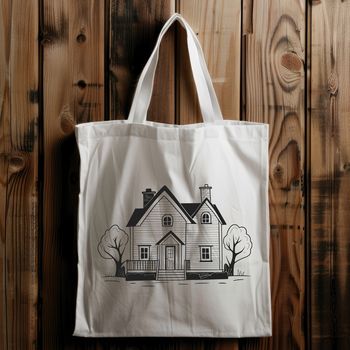 A simple, 2D illustration of a house with a gabled roof and rectangular shape.