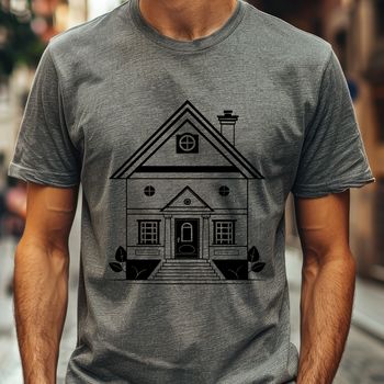 A simple house illustration designed as a vector graphic.