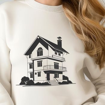 A simple house illustration designed as vector art for various digital projects.
