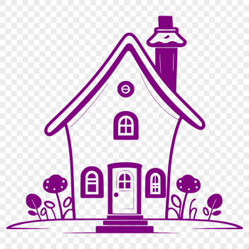 Vector graphic representation of a residential home design.