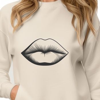 A detailed illustration of human lip anatomy, suitable for medical or educational purposes.