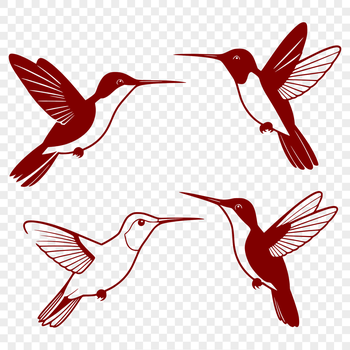 A colorful illustration of a hummingbird perched on a branch, created as vector art.