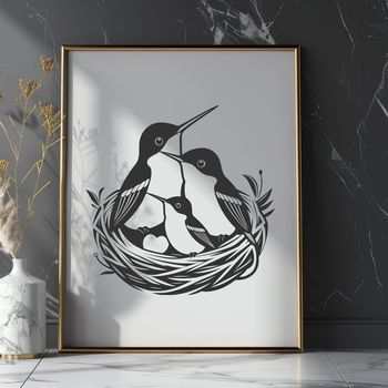 A detailed illustration of a hummingbird in flight, suitable for vector art designs.