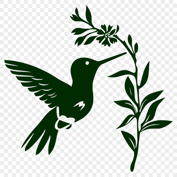 A colorful hummingbird in mid-air, its wings spread wide as it sips nectar from a floral background.