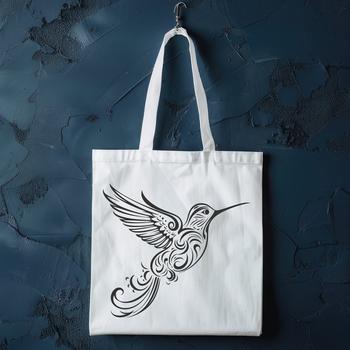 A colorful, full-body illustration of a hummingbird in flight, suitable for digital design projects.