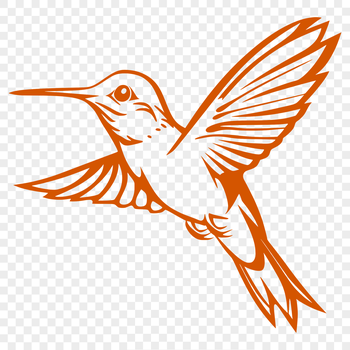 A colorful, detailed illustration of a hummingbird in mid-air, showcasing its unique shape and features.